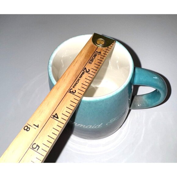 Mermaid Fuel Ceramic Mug Turquoise & Gray 15oz Dishwasher & Microwave Safe - Picture 6 of 6